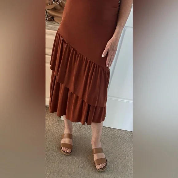 Anthropologie Rust Maxi Skirt - Picture 2 of 4